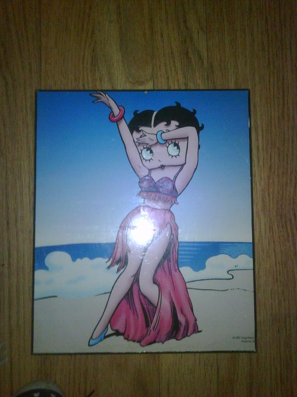 Betty Boop photo on plaque - collector - $10